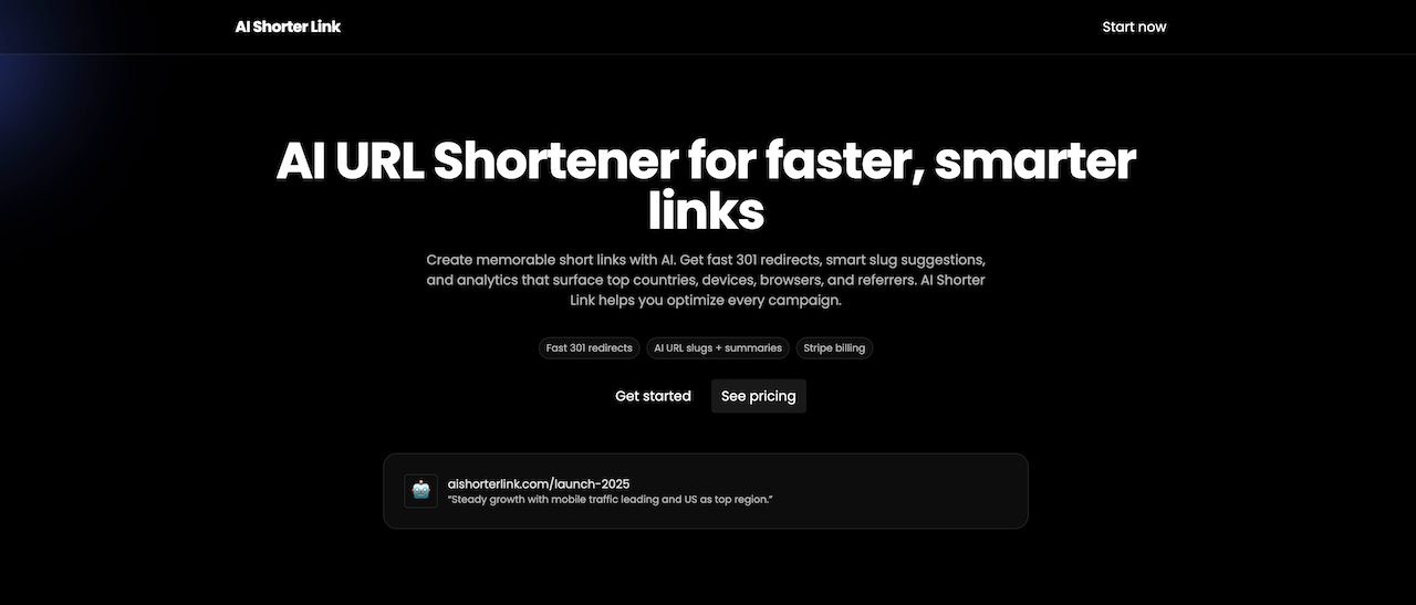 AI Shorter Link — AI‑Powered URL Shortener