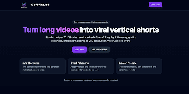 AI Short Studio — AI Shorts from Long‑Form Video